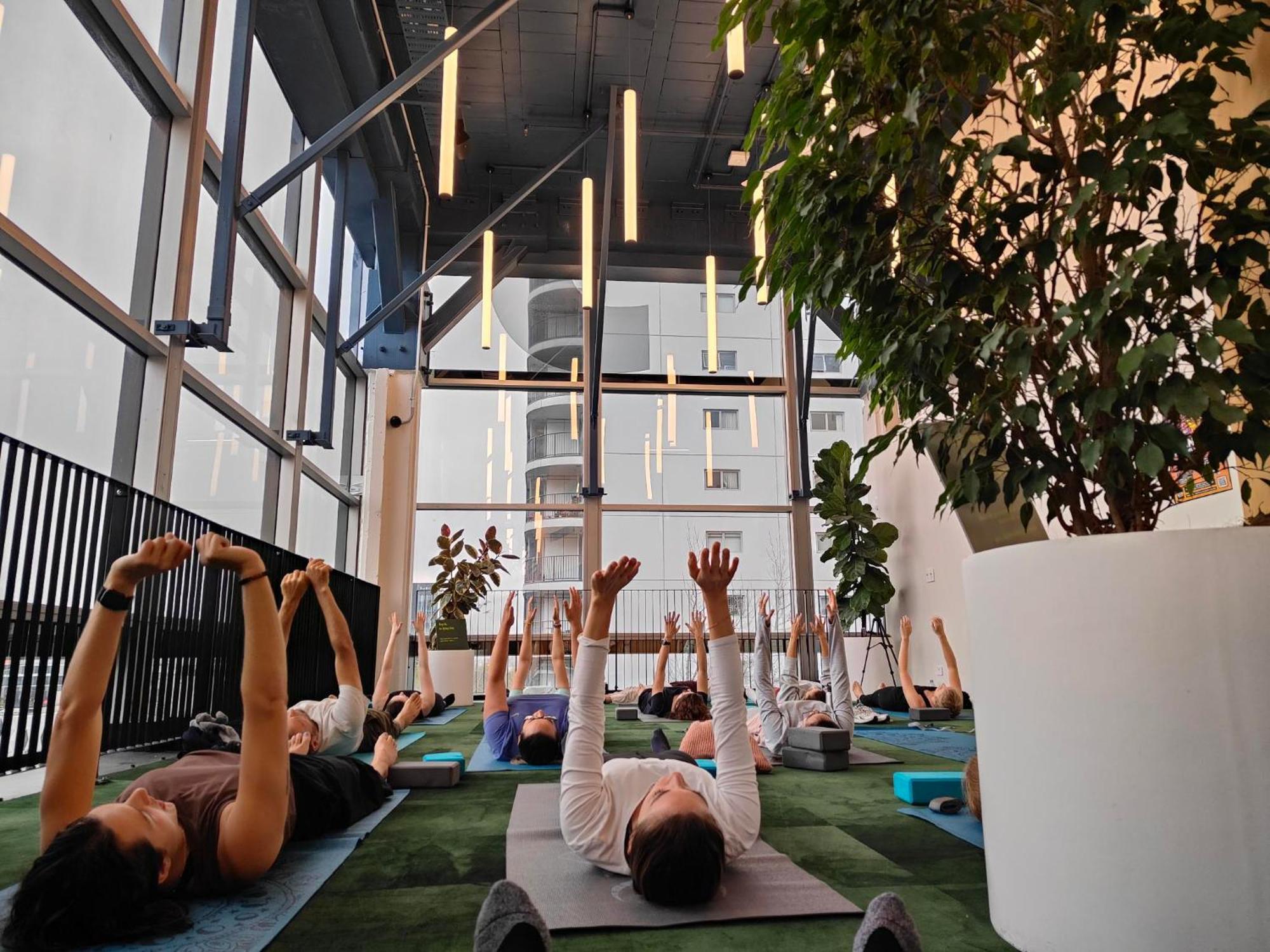 Lylo Auckland Hotel Экстерьер фото A yoga class at the Googleplex